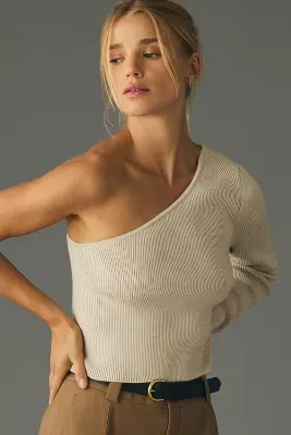 By Anthropologie Compact One-Shoulder Sweater