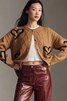 Maeve Graphic Intarsia Cardigan Sweater