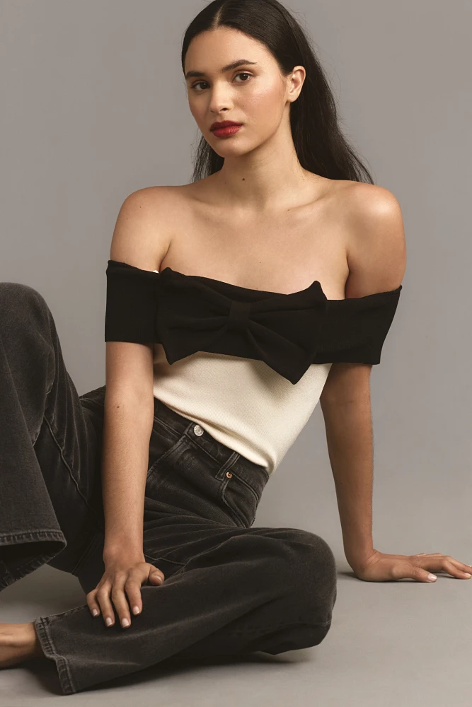 Maeve Off-The-Shoulder Bow Top