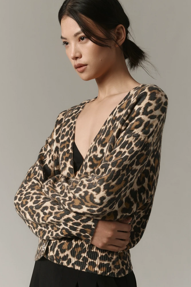 Essentiel Antwerp Generalite Leopard Cardigan Sweater