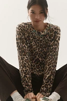 Essentiel Antwerp Galler Embellished Leopard-Print Sweater