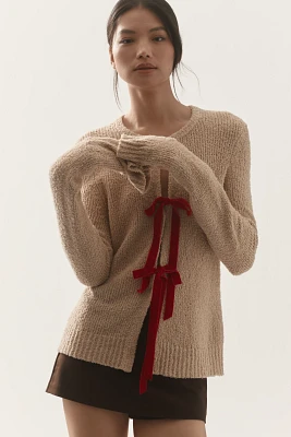 Lingua Franca Willa Bow Cardigan Sweater