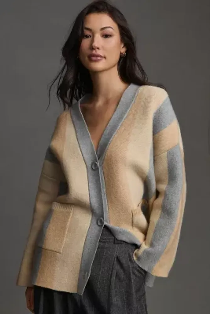 OAT Striped Cardigan Sweater