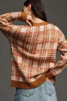 By Anthropologie Plaid Cardigan Sweater