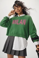 The Alani Cashmere Sweater by Pilcro: Cropped Crew-Neck Edition