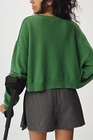 The Alani Cashmere Sweater by Pilcro: Cropped Crew-Neck Edition