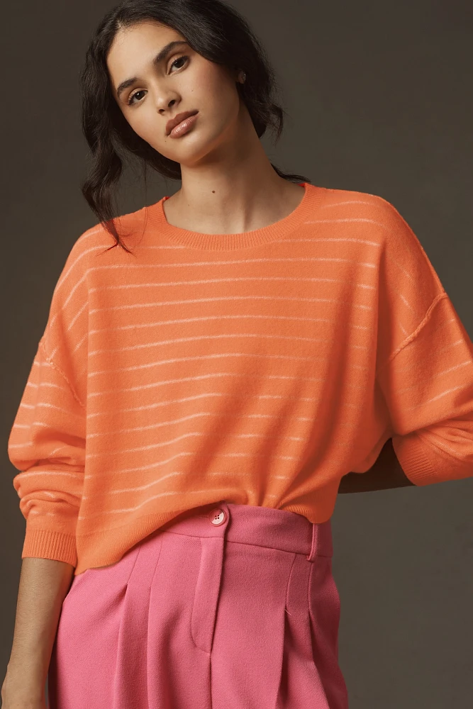The Alani Cashmere Sweater by Pilcro: Cropped Crew-Neck Edition