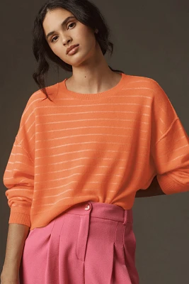 The Alani Cashmere Sweater by Pilcro: Cropped Crew-Neck Edition