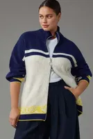 Maeve Zip-Front Fairisle Cardigan Sweater