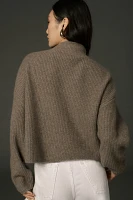 The Enza Ribbed Cashmere Sweater: Cropped Long-Sleeve Edition