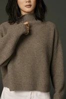 The Enza Ribbed Cashmere Sweater: Cropped Long-Sleeve Edition