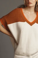 Maeve V-Neck Sweater Tee