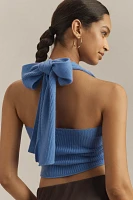 By Anthropologie Ribbed Cashmere Halter Top