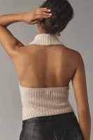 Pilcro Plunge-Neck Halter Sweater Tank