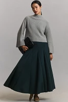 The Katey Mock-Neck Bell-Sleeve Sweater by Maeve