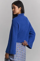 The Katey Mock-Neck Bell-Sleeve Sweater by Maeve