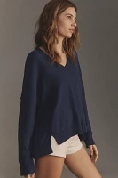 Maeve Relaxed V-Neck Sweater