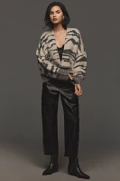 Pilcro Animal-Print Cardigan Sweater