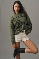 Maeve Oversized Graphic Crew-Neck Sweater