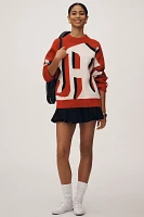 Maeve Oversized Graphic Monogram Sweater