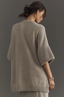 Pilcro Oversized Short-Sleeve Sweater Tunic