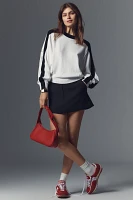 Maeve Dolman Sleeve Crew-Neck Color-Blocked Sweater