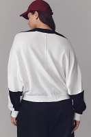 Maeve Dolman Sleeve Crew-Neck Color-Blocked Sweater