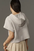 By Anthropologie Short-Sleeve Half-Zip Sweatshirt