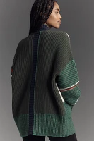 Pilcro Ribbed Collared Zip-Front Sweater