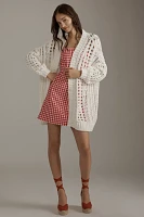 Maeve Oversized Open-Stitch Long Sleeve Cardigan Sweater