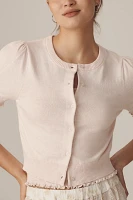 By Anthropologie Cotton Cashmere Cardigan & Tube Top Twinset