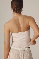 By Anthropologie Cotton Cashmere Cardigan & Tube Top Twinset
