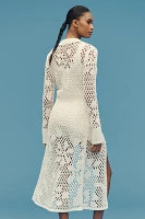 By Anthropologie Fishnet Duster Cardigan Sweater