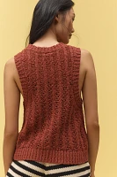 Pilcro Stitched Sleeveless Sweater Tank Top