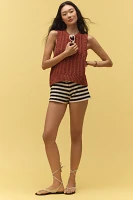 Pilcro Stitched Sleeveless Sweater Tank Top