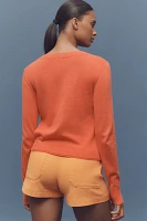 Maeve Icon Crew-Neck Cardigan Sweater