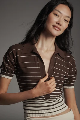 Faithfull Sable Short-Sleeve Polo Sweater