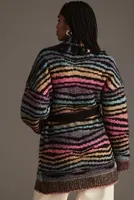 John + Jenn Rainbow Zebra Cardigan Sweater