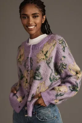 Greylin Printed Cardigan Sweater