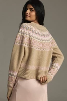 LoveShackFancy Charlesey Nordic-Inspired Wool Sweater