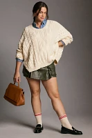 Maeve Colorblock Cable Sweater