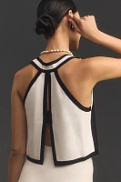 Maeve Shrunken Open-Back Sweater Tank