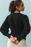 By Anthropologie Scalloped Collar Sweater