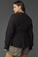 Maeve Belted Cable Cardigan Sweater