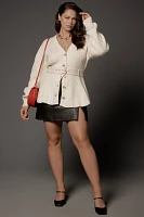 Maeve Belted Cable Cardigan Sweater