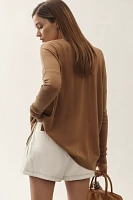 Maeve Deep-V Merino Pullover Sweater