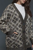 Maeve Sparkle V-Neck Cardigan Sweater