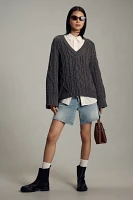 Maeve Wide-Sleeve Cable-Knit Sweater