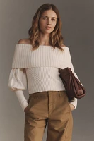 The Tessa Off-The-Shoulder Puff-Sleeve Sweater