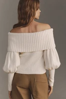 The Tessa Off-The-Shoulder Puff-Sleeve Sweater